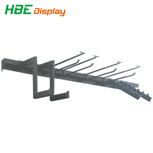 shelf accessories double wire load bar hook with plastic price tag for supermarket display gondola shelf loading bar