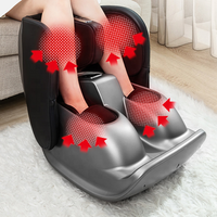 Circulation sanguine Machine de Massage des pieds Compression d'air électrique Masseur de pieds Noir Pliable Réflexologie des pieds 15 minutes 365 jours