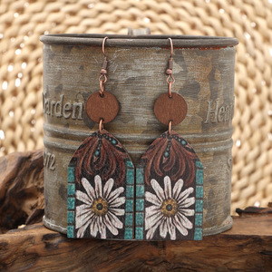 أقراط هندسية مربعة الشكل من السبائك لعام 2025 |   قلادة بتصميم حصان وحمار، مجوهرات نسائية عصرية مضادة للحساسية - Product Image 2