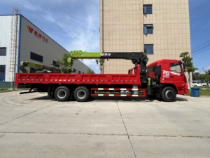 Dongfeng6 * 4 משאית רכוב מנוף מחיר טוב 6ton 8ton ישר המנוף עם מנוף - Product Image 3