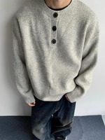 Pull en maille vintage pour homme, style rétro élégant, léger et décontracté, idéal pour le printemps et l'automne, haut décontracté de qualité supérieure