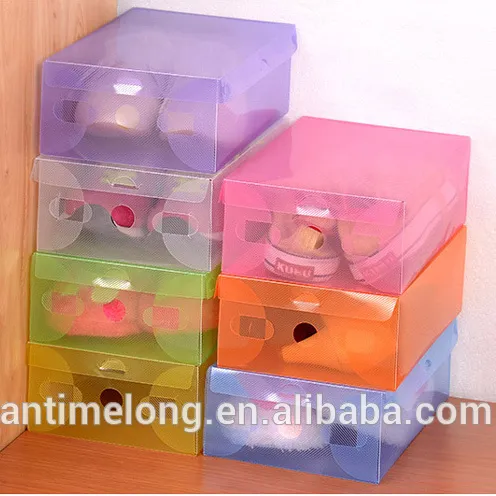 Di plastica trasparente scatola di scarpe del commercio all'ingrosso acrilico trasparente scatola di scarpe trasparente scatola di scarpe in plastica
