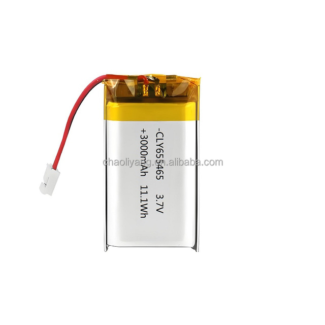 High Quality Battery 655465 3.7v Li-Po Battery 3000mah Li Polymer Battery