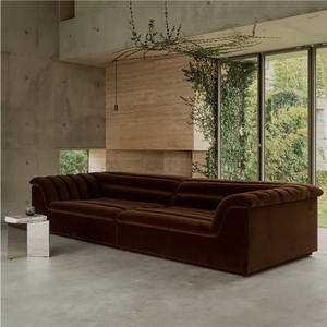 Juego de Sofás de Microfibra Gris Moderno y Lujoso Furnistyle, Seccional de <span class=keywords><strong>4</strong></span> Plazas con Estructura de Madera Sólida y Garantía de 15 Años - Product Image 3