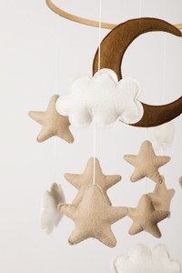 juguetes bebé ducha partido <span class=keywords><strong>vivero</strong></span> prop noche cielo Luna estrella cuna de techo de madera anillo bebé móvil - Product Image 6