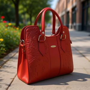 Bolso de Mano de Lujo Fana Thaliss de Piel de Vaca Cincelada en Rojo para Chicas Bolso de Verano con una Correa Estilo Clásico de Última Moda con Logotipo Personalizado - Product Image 2