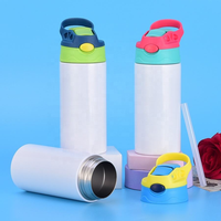 Botol Minum Anak Grosir DIY Sublimasi Polos, Dinding Ganda Lurus Sus304, Terisolasi