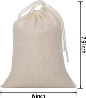 Sac en coton réutilisable écologique avec cordon de serrage, recyclable, taille et couleur personnalisables, pochette de rangement pour emballage cadeau, emballage de bijoux