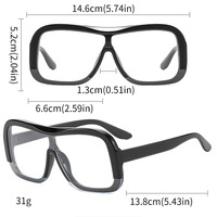 Lunettes de vue anti-lumière bleue surdimensionnées bleues à monture en plastique pour femmes – Vente en gros