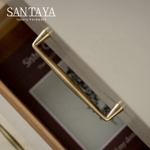 Santaya Solid Antique Brass Handle Kitchen Cabinet Pull <strong>Wardrobe</strong> Drawer Knob Furniture <strong>Hardware</strong> Long - Product Image 6