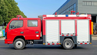 Véhicule de lutte contre l'incendie Dongfeng de 2,5 tonnes avec lance d'incendie PS20, portée du jet de 45 m, double cabine, 5 places