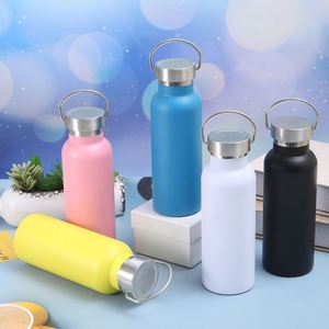 Wide Mouth for Mountaineering 304 Stainless Steel American Style Vacuum Outdoor Sports Water <b>Bottle</b> Flask Tumbler With Handle - Product Image 3