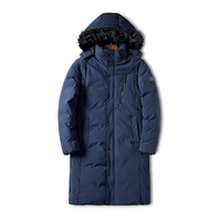 Veste à bulles d'hiver noire design personnalisé pour hommes veste à capuche longue d'hiver imperméable et coupe-vent