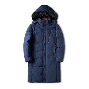 Veste à bulles d'hiver noire design personnalisé pour hommes veste à capuche longue d'hiver imperméable et coupe-vent - Product Image 2