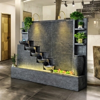 Nouveaux produits jardin marbre granit pierre décoration intérieure maison mur d'eau cascade fontaine