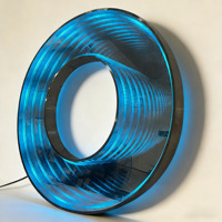 Miroir infini Abyss à LED multicouche pour signalisation extérieure publicitaire commerciale, personnalisable en usine, pour bureaux et entreprises