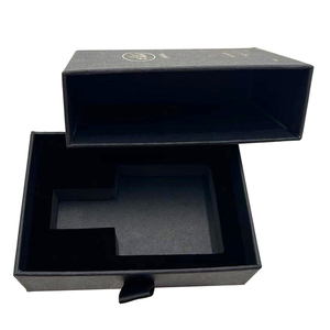Custom <b>Print</b> Logo Rigid Cardboard Paper Boxes Bespoke Black Magnetic Lid Closure Gift Box <b>Packaging</b> With Foam Insert Flocking - Product Image 4