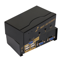 Commutateur KVM USB VGA intelligent VCOM pour ordinateur portable et ordinateur de bureau vers moniteur, 2 entrées 1 sortie, 1080P avec télécommande IR à bouton