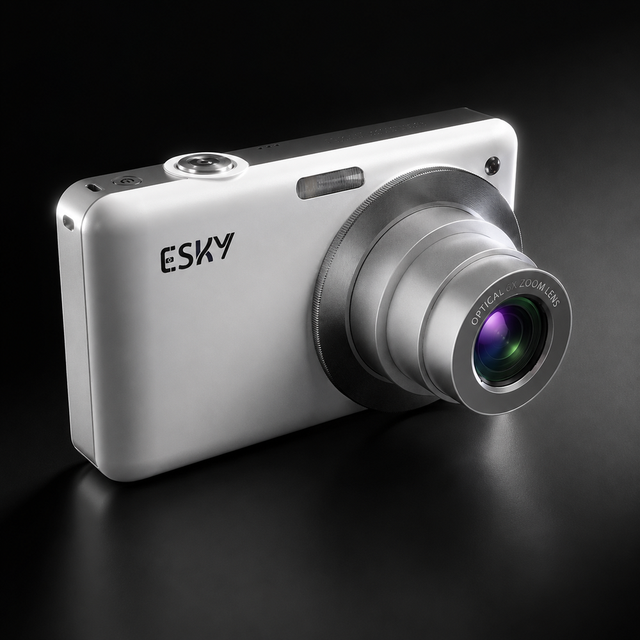 Vintage Compact Retractable Lens Optical Zoom Digital CCD Camera with 4K Video WIFI 64MP Photo for Traveler Lifestyle