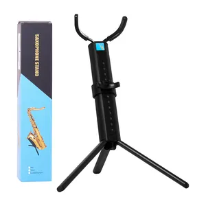 Nouveau Style <span class=keywords><strong>Saxo</strong></span> Accessoires Noir Présentoirs Sax Portable Support Ténor Saxophone Stand - Product Image 1