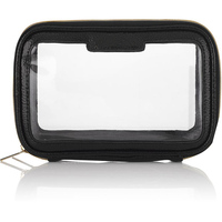 Sac de maquillage transparent professionnel personnalisé à double couche, trousse de toilette de voyage transparente, organiseur en PVC