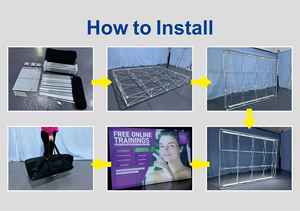 Promosyon özel LOGO tasarım LED örgü ışıklı kutu ticari pazarlama satış fuar reklam ışık kabine ekran standı - Product Image 3