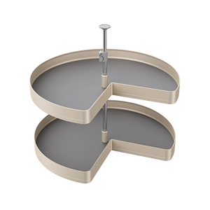 <span class=keywords><strong>Mueble</strong></span> <span class=keywords><strong>de</strong></span> Esquina para <span class=keywords><strong>Cocina</strong></span> Moderno y Minimalista con Acabado Champán, Base <span class=keywords><strong>de</strong></span> Aluminio y Madera, Cajón Giratorio con Herrajes para Almacenamiento - Product Image 2