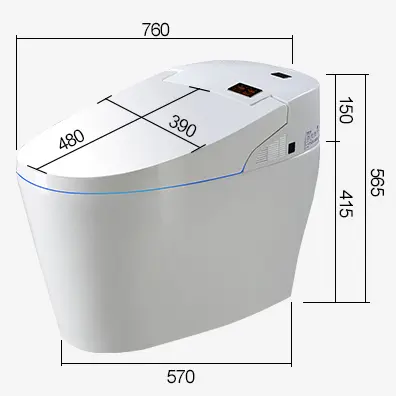 Luxo Alta Classe Inteligente Bidé Assento Sanitário Tankless China APP Fornecedor Inteligente Banheiro Feminino Lavagem Lavagem Automática Lavagem Toiles