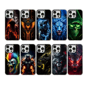 Funda de Lujo Plateada de PC para Negocios a Prueba de Golpes para iPhone 16 Pro Max con Diseño de Andrógeno Hormona Masculina Incluida - Product Image 1