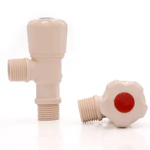 plastic body T angle valve tap with PVC wall flange PVC CPVC angle valve