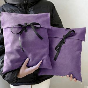 Reusable Flip Cover Canvas Envelope Storage With Dust Strap for Dance Shoes Scarf Custom Logo Packaging Bag - Product Image 4