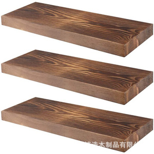 Wooden Floating <b>Shelf</b> Solid Wood Rectangle <b>Wall</b> <b>Mounted</b> Living Room Storage <b>Shelves</b> Bh 514 - Product Image 3