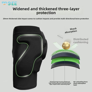 SeeMore Vente en gros Vêtements d'intérieur pour adultes Patinage sur glace Anti-chute Coussinets pour les fesses Pantalon de protection des hanches Snowboard Sports Ski Hip Genouillères - Product Image 6