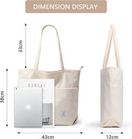 Tas Belanja Kanvas Fashion Kualitas Ekspor, Tas Tote Tahan Lama untuk Wanita, untuk Belanja, Belanja Bahan Makanan, dan Penggunaan Kantor, Tersedia untuk Dijual