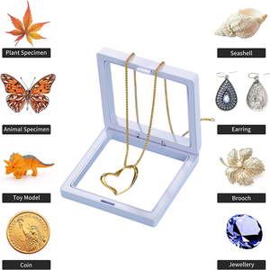 Portable rouge à lèvres <span class=keywords><strong>boucles</strong></span> <span class=keywords><strong>d</strong></span>'<span class=keywords><strong>oreilles</strong></span> anneaux colliers flottant vitrine paquet carré Transparent clair PE Film bijoux boîte de rangement - Product Image 3