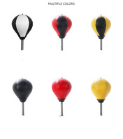 Sac de frappe de boxe en cuir PU, vente en gros d'usine, boule de vitesse de boxe de bureau, inclut un support, cible de frappe de boxe amovible