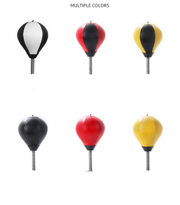 Sac de frappe de boxe en cuir PU, vente en gros d'usine, boule de vitesse de boxe de bureau, inclut un support, cible de frappe de boxe amovible - Product Image 6
