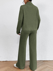 Maglione Pullover invernale da <span class=keywords><strong>donna</strong></span> con collo alto Casual lavorato a costine in <span class=keywords><strong>maglia</strong></span> a tinta unita Spandex in Spandex taglia L XL modello da <span class=keywords><strong>donna</strong></span> - Product Image 6