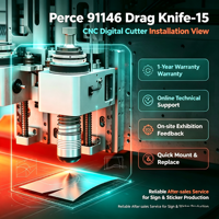 Cuchilla de Corte Drag Knife 15, Herramienta de Alta Precisión para Letreros Publicitarios, Vinilos Adhesivos, Cartón, Máquina de Corte