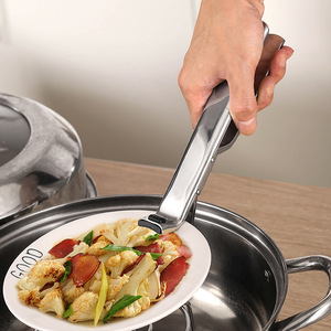 Pince anti-brûlure en acier inoxydable 430 épaissie pour assiettes et bols, idéale pour la cuisson vapeur et le service des aliments - Product Image 1
