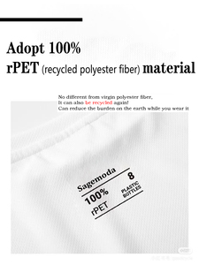 Stampa personalizzata Eco Friend maglietta bianca 100% RPET Repreve in poliestere riciclato 160GSM abbigliamento a maniche corte - Product Image 5