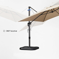 Parasol de jardin Uplion 10 pieds, parasol de terrasse, parasol imperméable, grand parasol rectangulaire de 3 m, parasol de soleil pour hôtel, mobilier d'extérieur