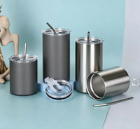 Mug Kopi Stainless Steel Modern 360ML/600ML dengan Tutup, Botol Termal Terisolasi, Tahan Panas, Termos dengan Sedotan, Perlengkapan Minuman untuk Pesta