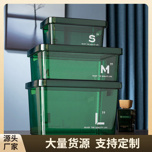 Desktop Storage <b>Box</b> With Lid Solid Color Covered For <b>Makeup</b> Organizers 10L Capacity - Product Image 5