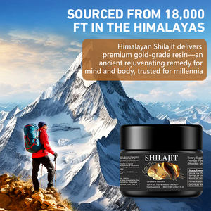 크림 형태의 50% 순수 히말라야 실라지트 수지 추출물 식품 등급 페럴산 및 알로에 베라 허브 추출물 병 포장 - Product Image 4