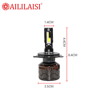 Ampoule LED H4 9-36V à large plage de tension pour phare de voiture, ultra-lumineuse, avec driver intégré, ventilateur de refroidissement et dissipateur thermique, stable et durable, faisceau Hi/Lo