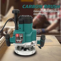 Routeur à bois manuel SUMO de qualité industrielle, 2200W, 22000 tr/min, moteur à noyau en cuivre, coque en plastique ABS, mandrin de 12,7 mm, vert
