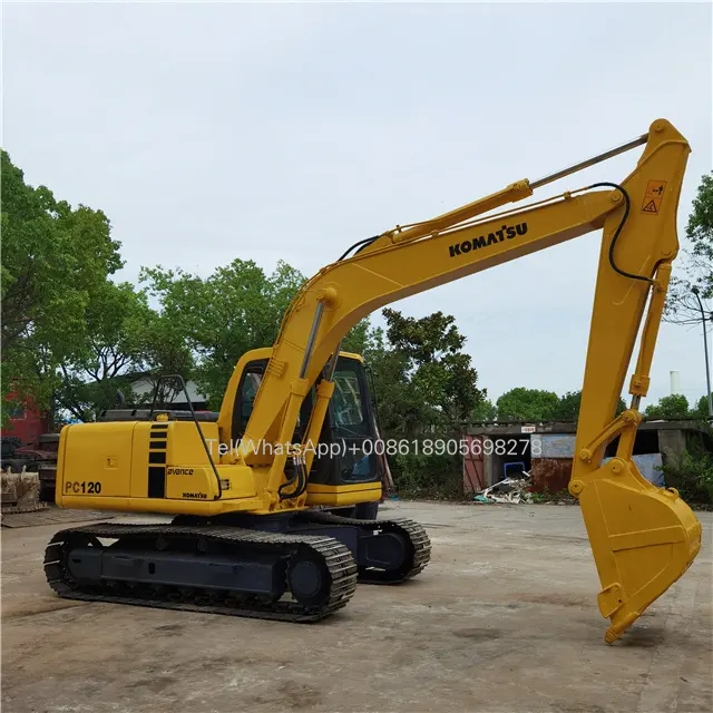 핫 세일 komatsu pc120-6 추적 굴삭기 사용 중간 크롤러 굴삭기 원래 일본 pc128 pc130 pc200