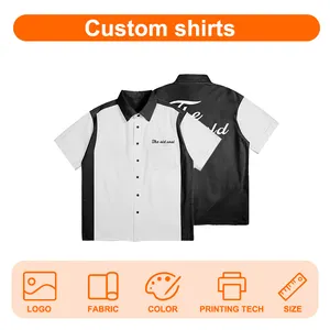 Wholesale Customization Of New Shirts For Men's Summer Lapel Single Breasted Casual Loose Contrasting Color Short Sleeved Shirts
