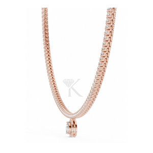 Collier tennis en diamant naturel taille poire, pendentif halo plaqué argent, élégant collier ras du cou de mariée, bijoux raffinés - Product Image 6